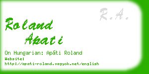 roland apati business card
