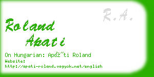 roland apati business card